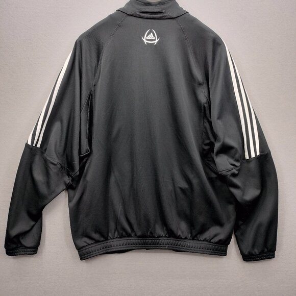Adidas Juventus Track Jacket Full Zip Black White 3 Stripe ClimaCool Men's M - Picture 9 of 10